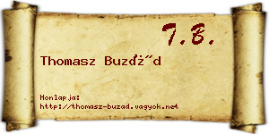 Thomasz Buzád névjegykártya